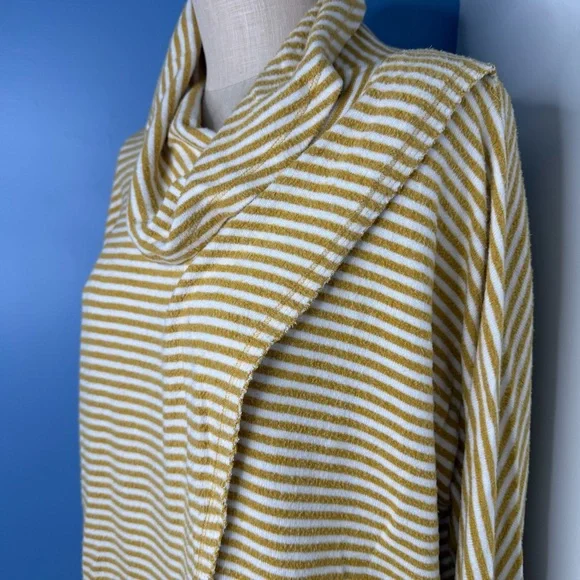 Anthropologie Saturday Sunday Homebound Cowl Neck Tunic Sweater Yellow XS - Picture 4 of 8